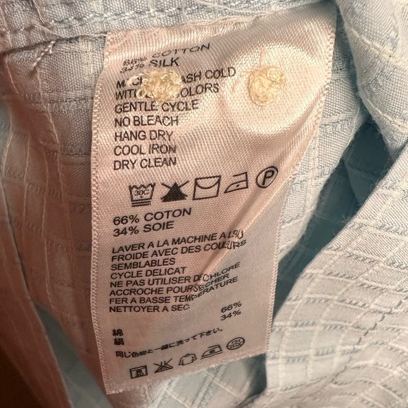 Tommy Bahama Men's Silk Blend Island modern Fit Blue Short Sleeve Shirt Large - Picture 3 of 7